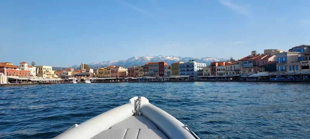 Chania Old Port by boat